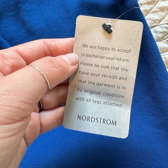 Adrianna Papell • Asymmetrical Dress • Sleeveless • Blue • Front Drape • Size 6 - Picture 6 of 9